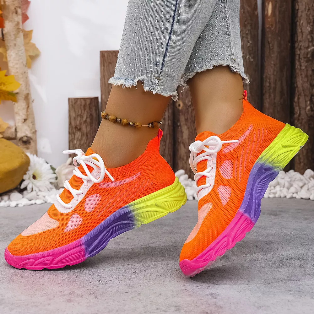 Lace Up Round Toe Sneakers, image 7