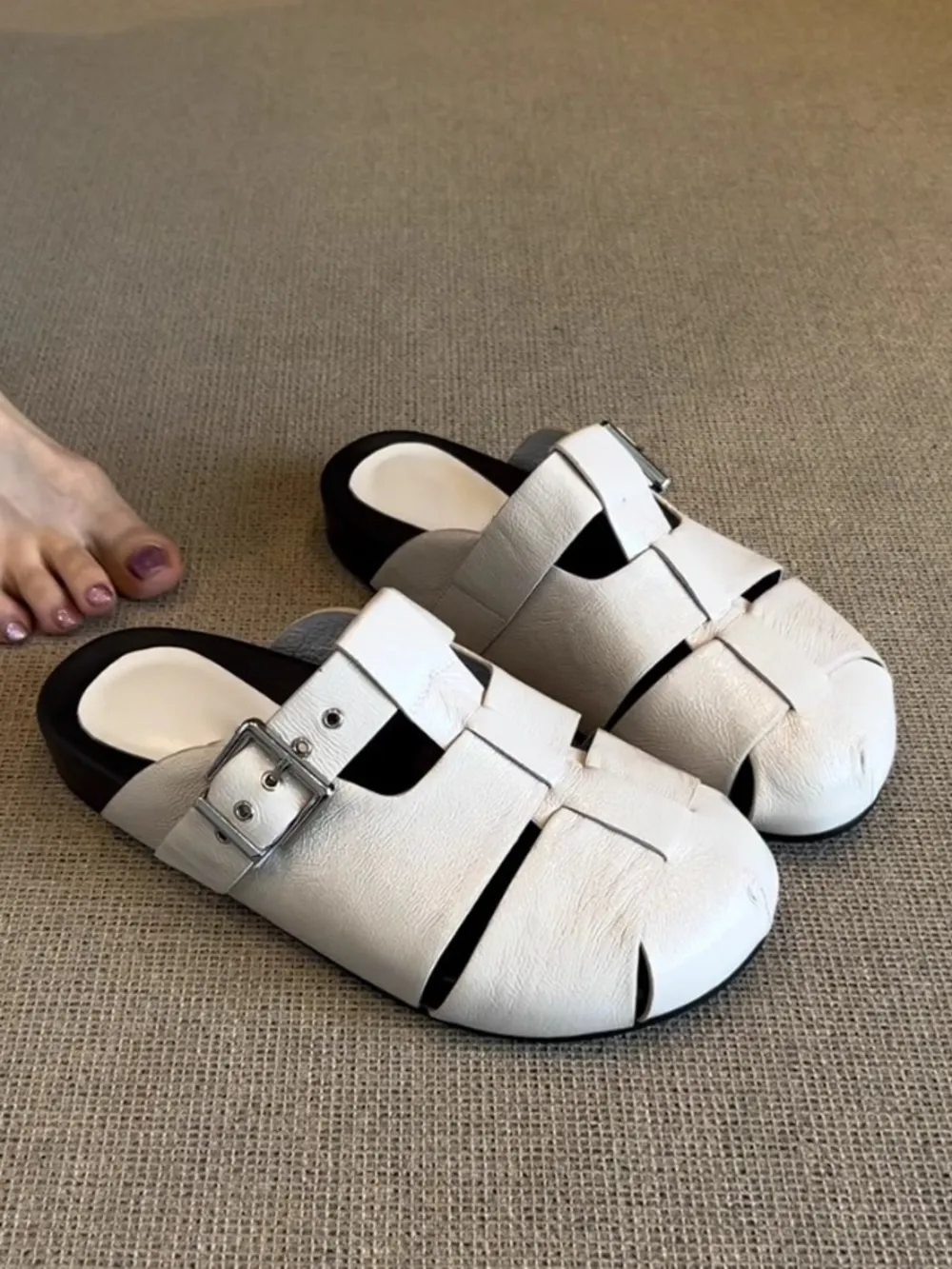 Round Toe Buckle Sandals, image 6
