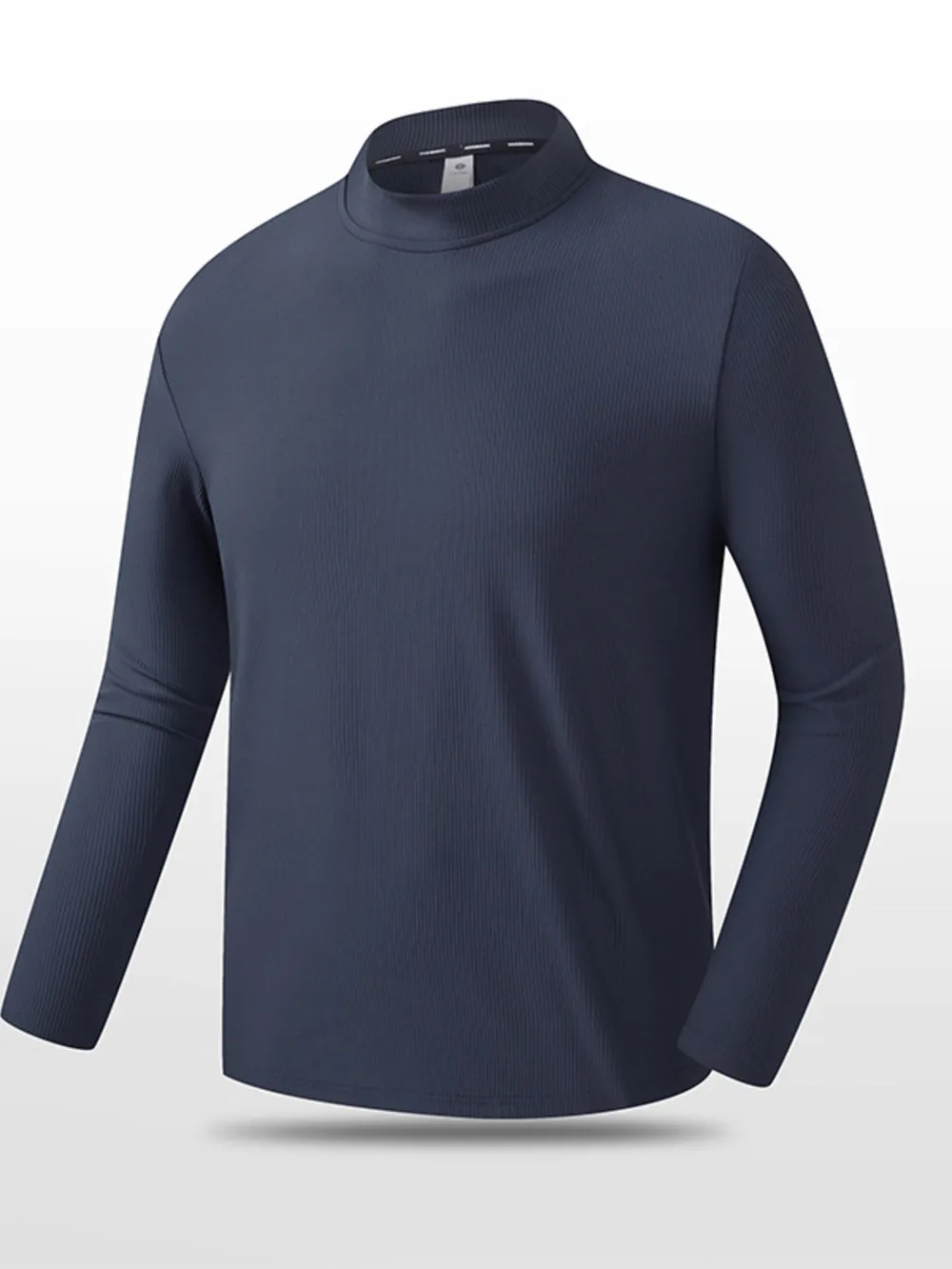 Men's Plus Size Mock Neck Long Sleeve Active T-Shirt, image 5