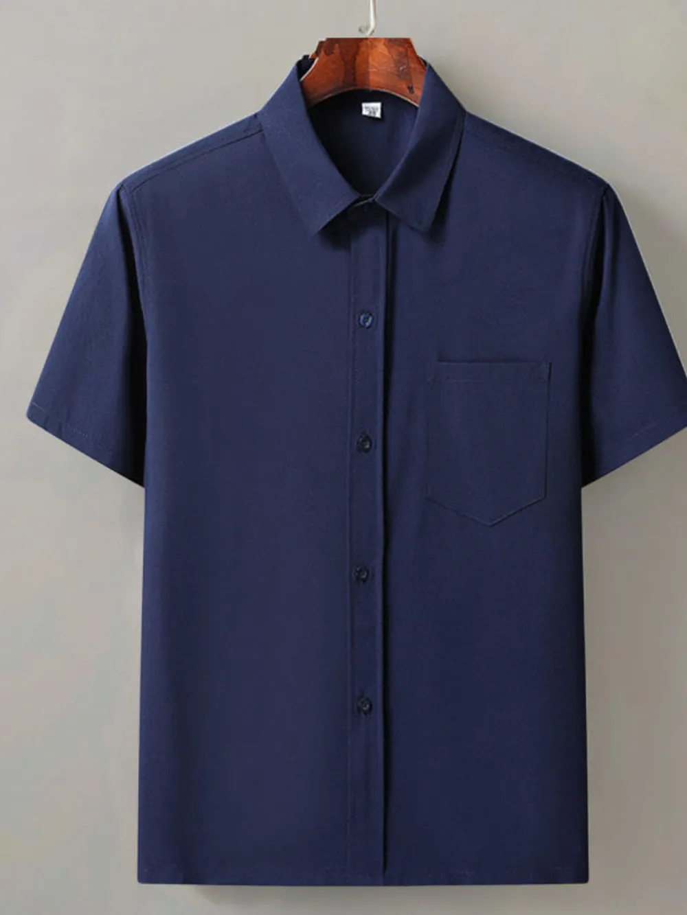 Men's Full Size Button Up Short Sleeve Shirt Plus Size, image 5