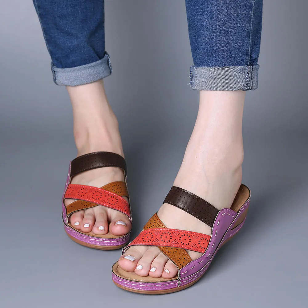 Crisscross Casual Wedge Sandals, image 8
