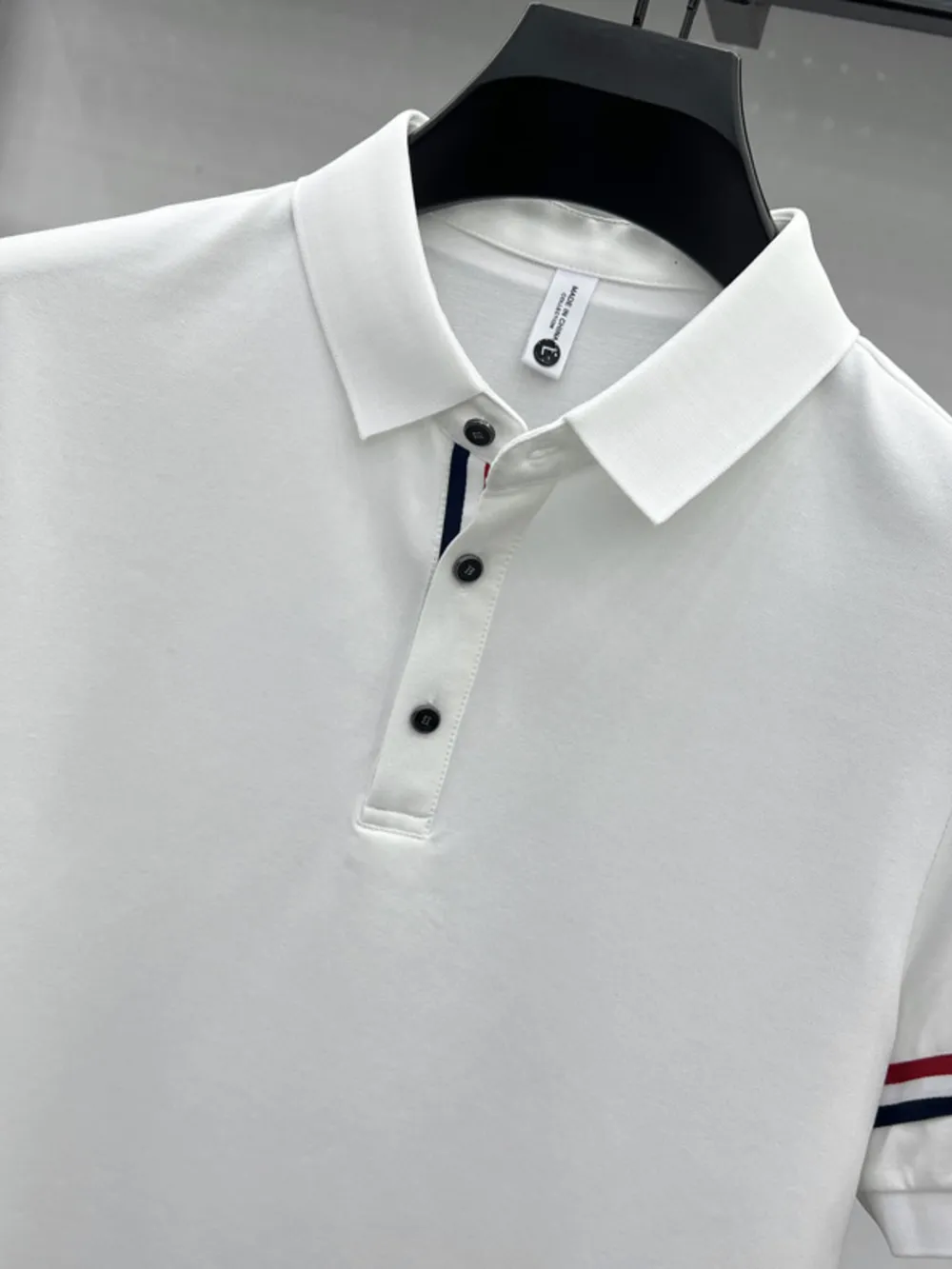 Men's Plus Size Button Detail Short Sleeve Polo, image 7