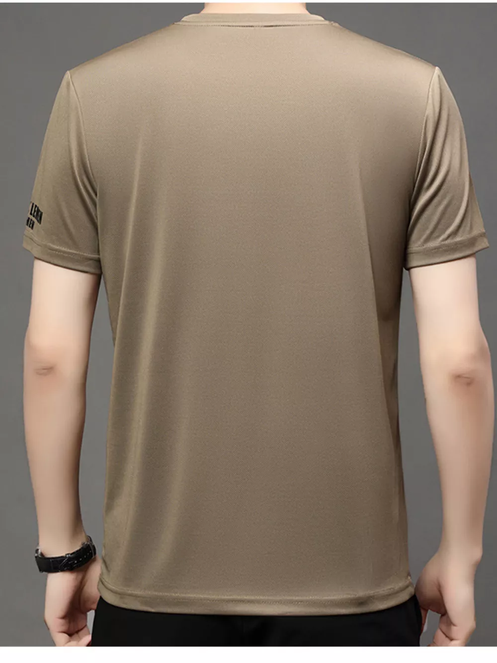 Men's Plus Size Round Neck Short Sleeve T-Shirt, image 5