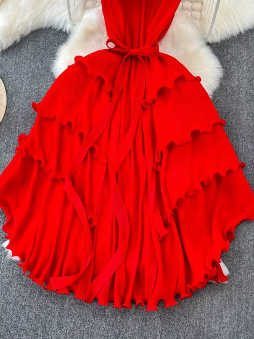 Ruffled Tiered Sleeveless Midi Dress, image 20