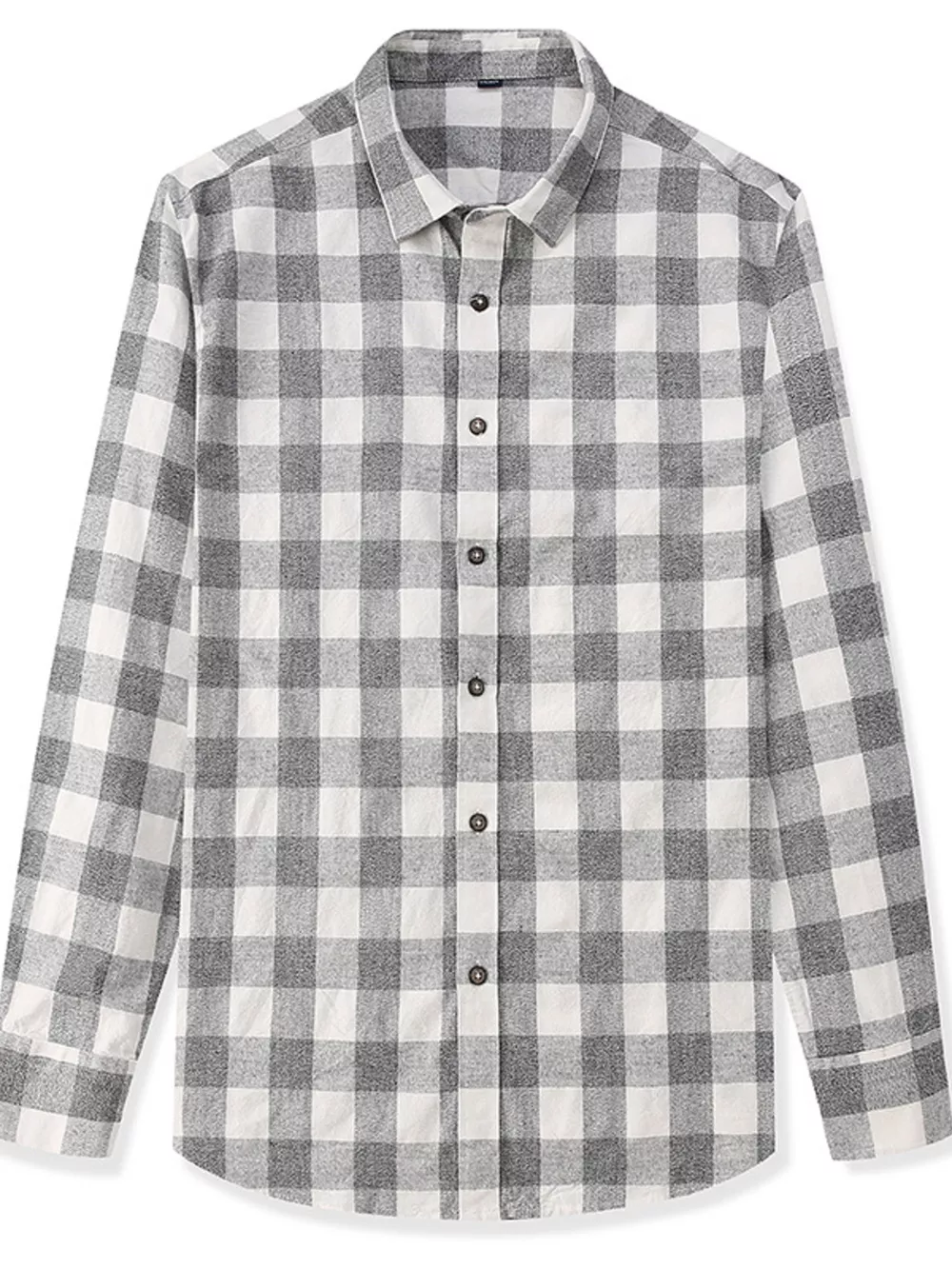 Men's Full Size Casual Plaid Button Up Shirt Plus Size