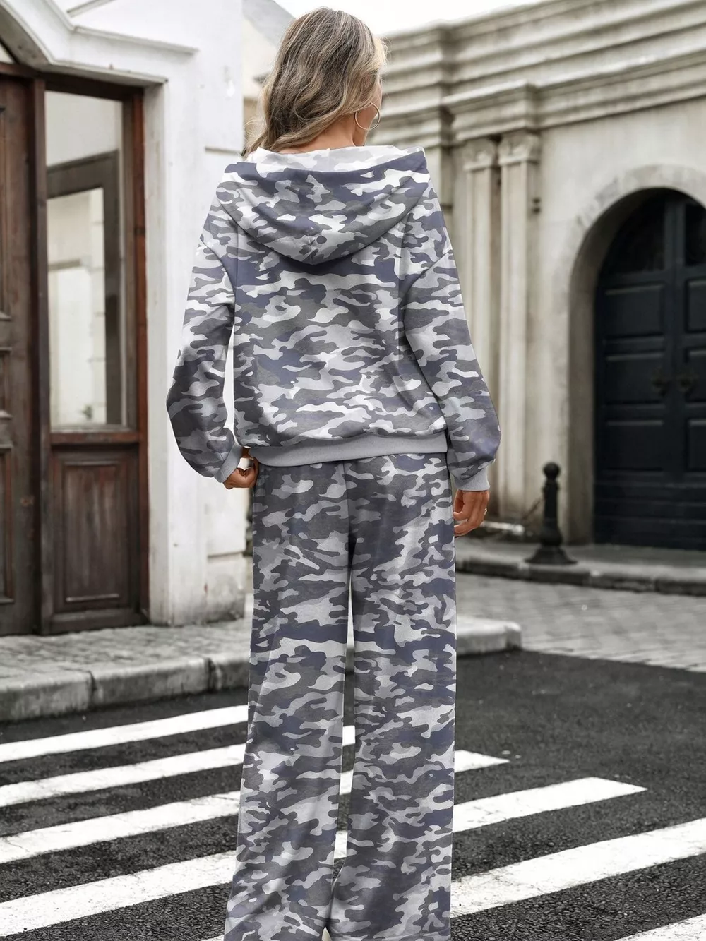 Printed Long Sleeve Hoodie and Pants Set, image 19