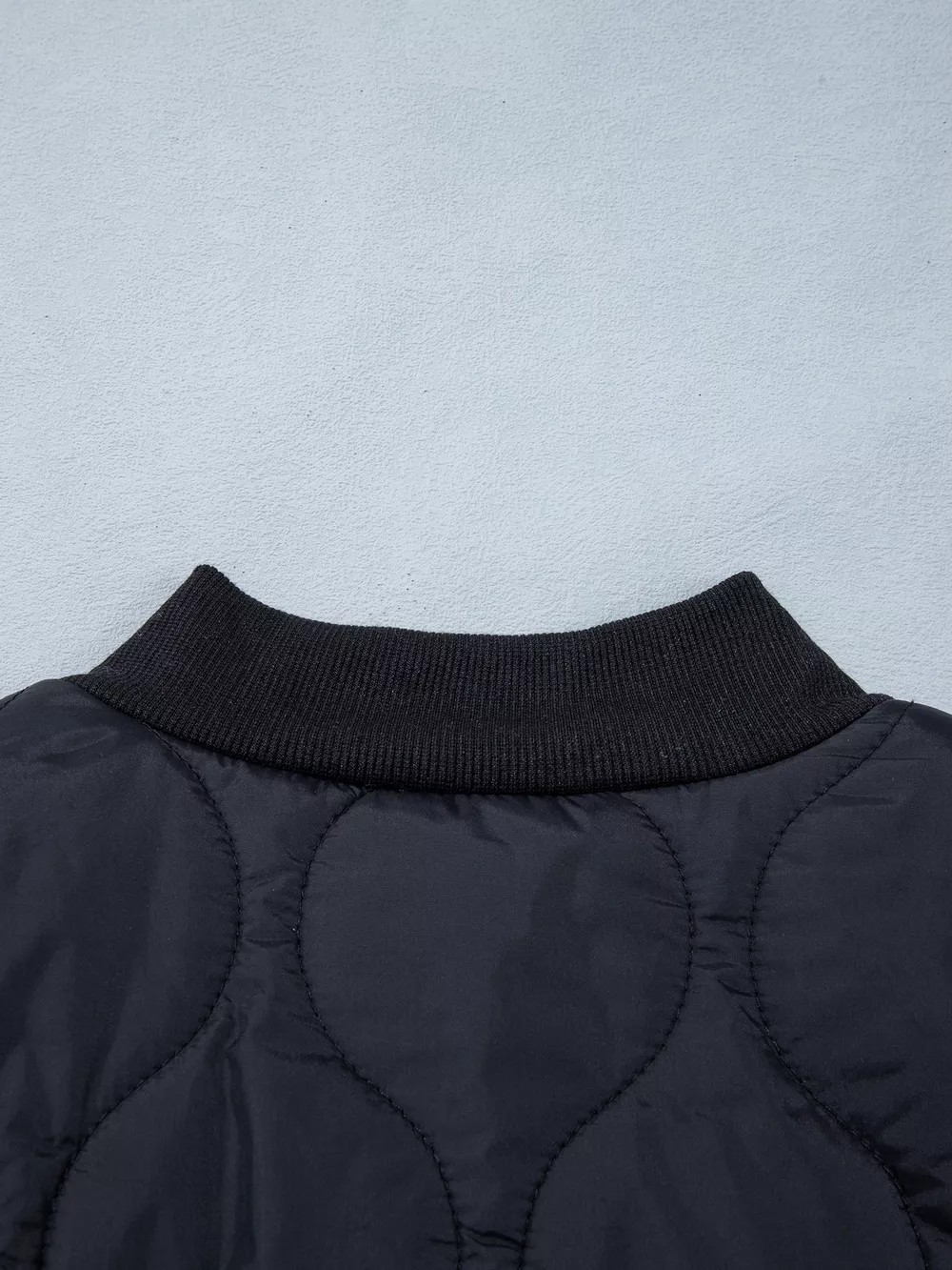 Quilted Leopard Cuff Button Down Puffer Jacket, image 5