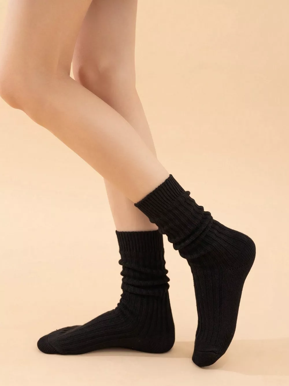 Classic Ribbed Knit Socks, image 5