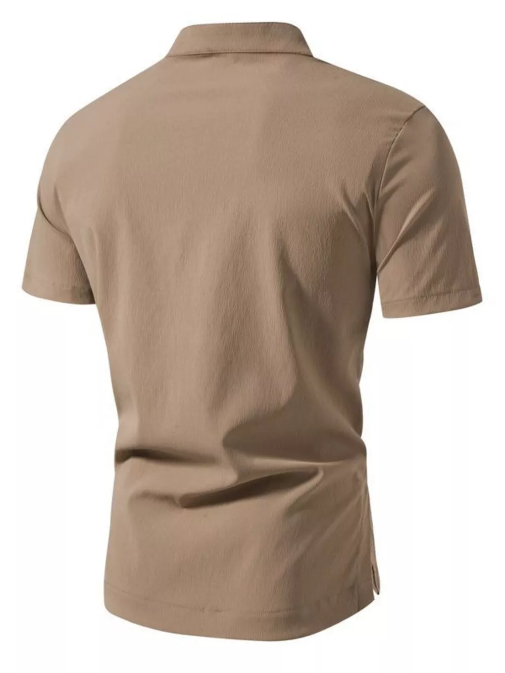 Men's Plus Size Button Detail Short Sleeve Shirt, image 8