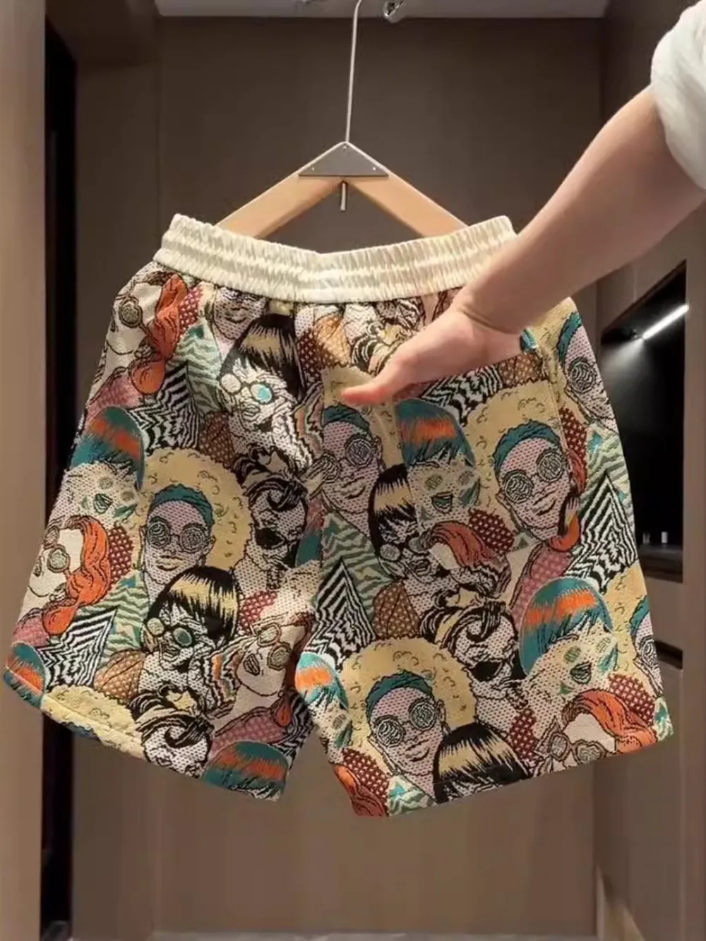 Men's Plus Size Printed Wide Leg Shorts, image 2