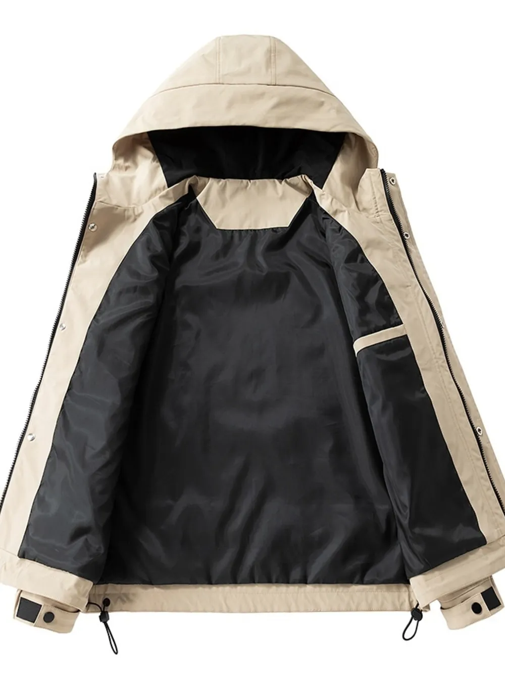 Men's Full Size Zip Up Long Sleeve Hooded Jacket Plus Size, image 5