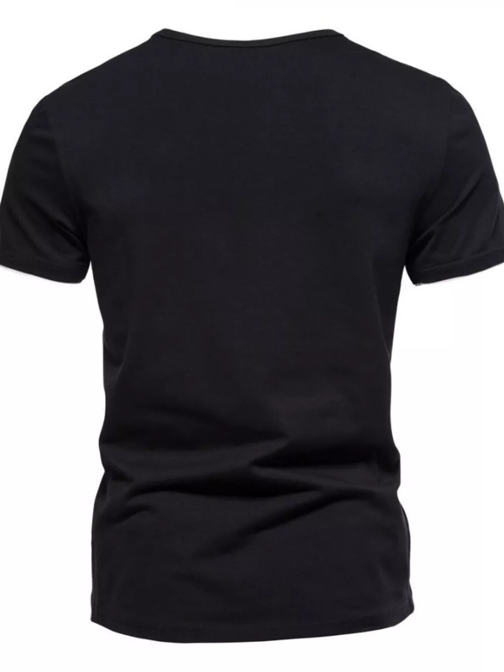 Men's Plus Size Slim Fit Notched Casual T-Shirt, image 10