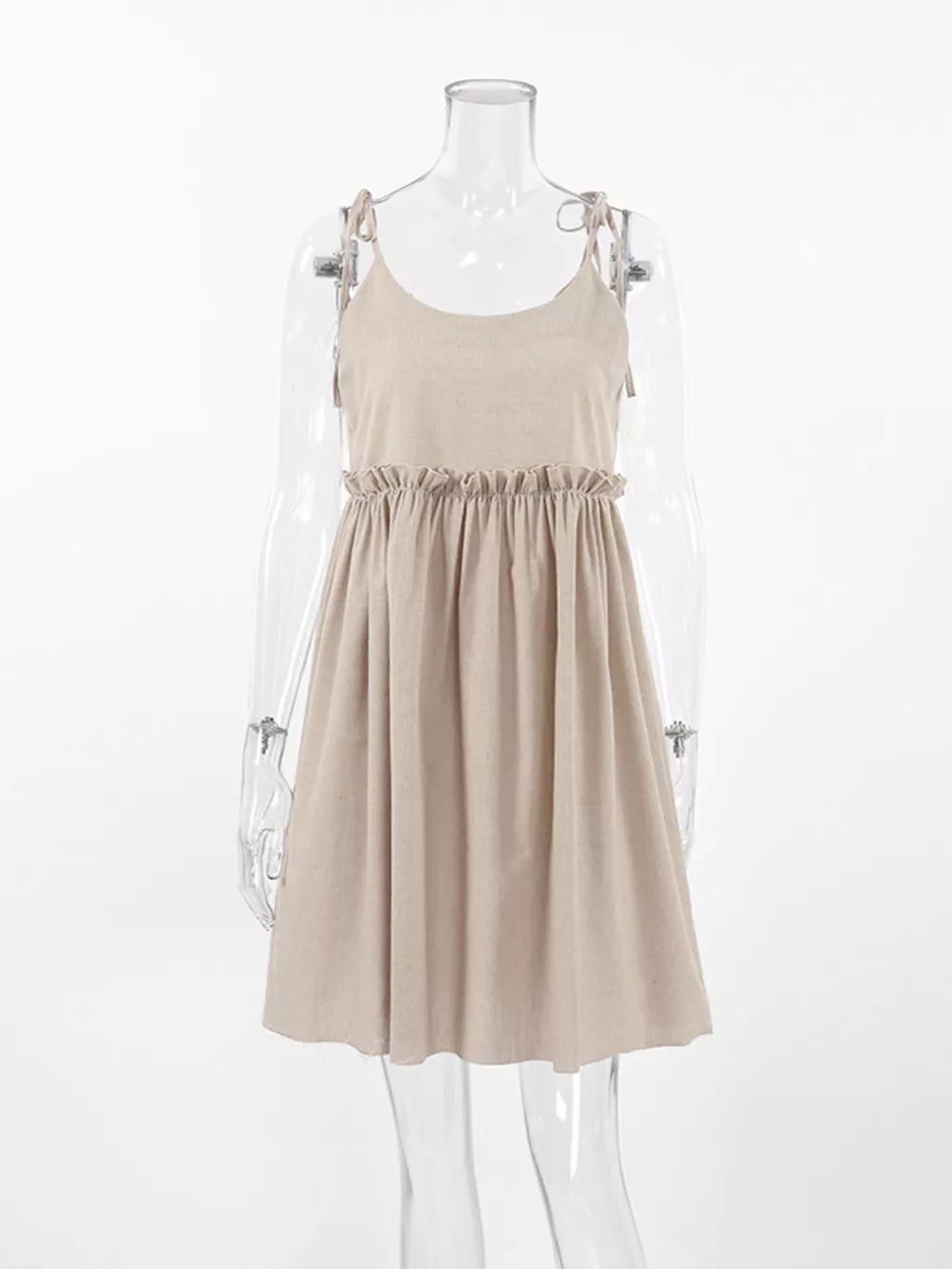 Frill Tie Shoulder Mini Dress, image 5