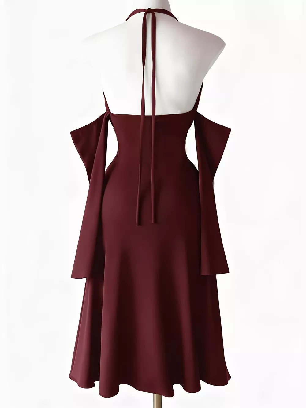 Halter Neck High-Slit Bodycon Dress, image 4