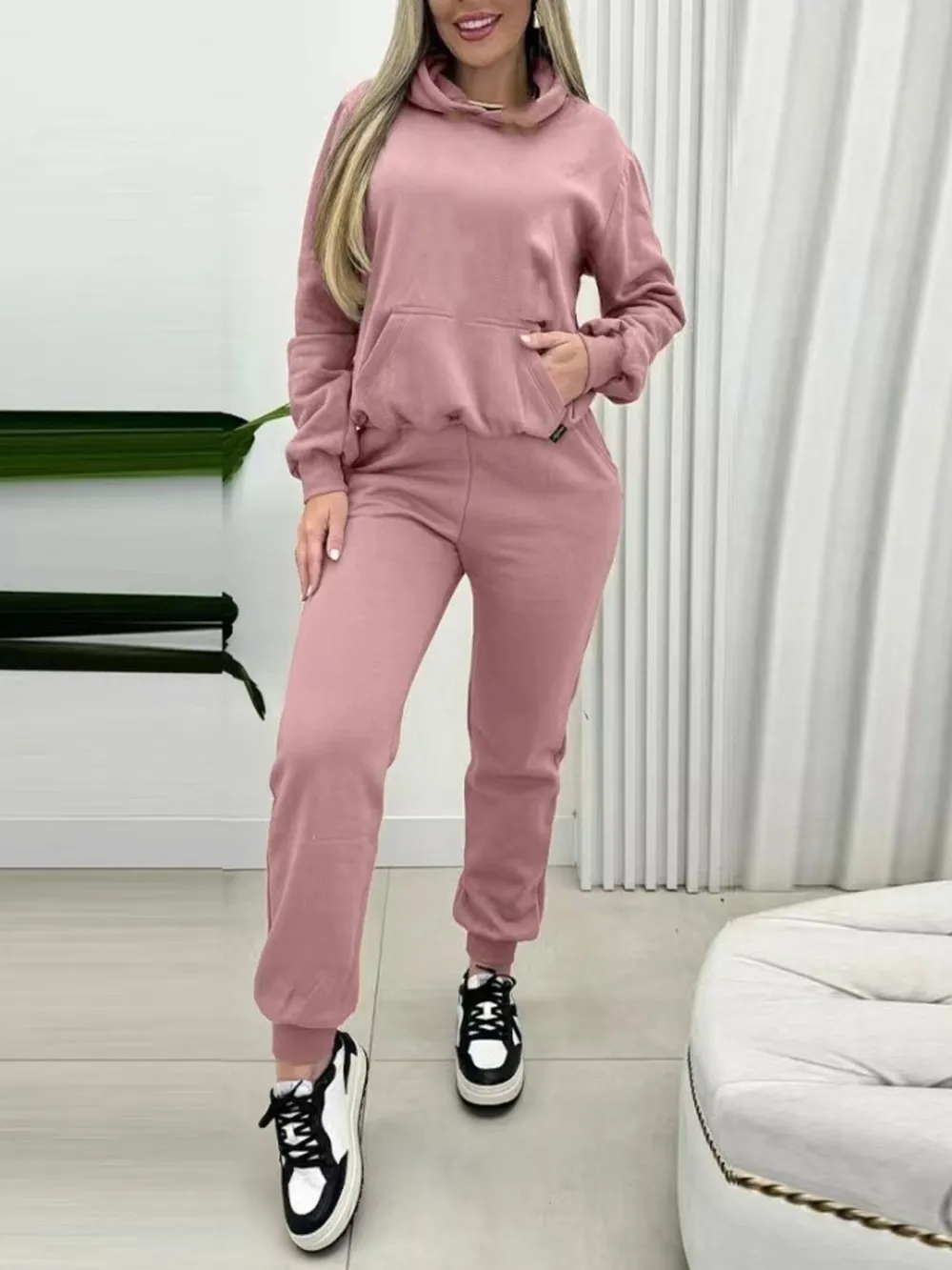 Long Sleeve Hoodie and Joggers Set, image 2