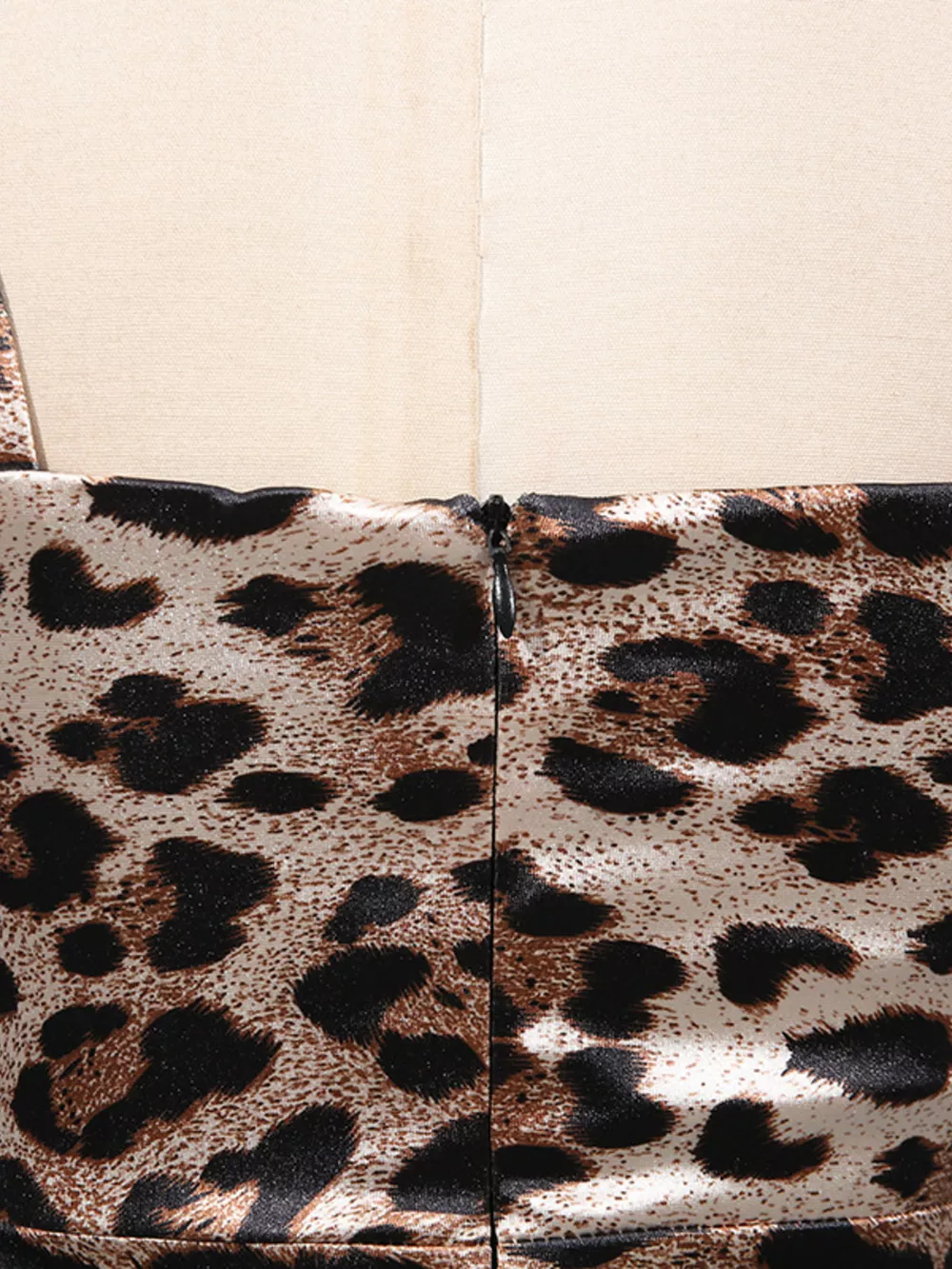 Leopard Print Bodycon Back Slit Midi Dress, image 10