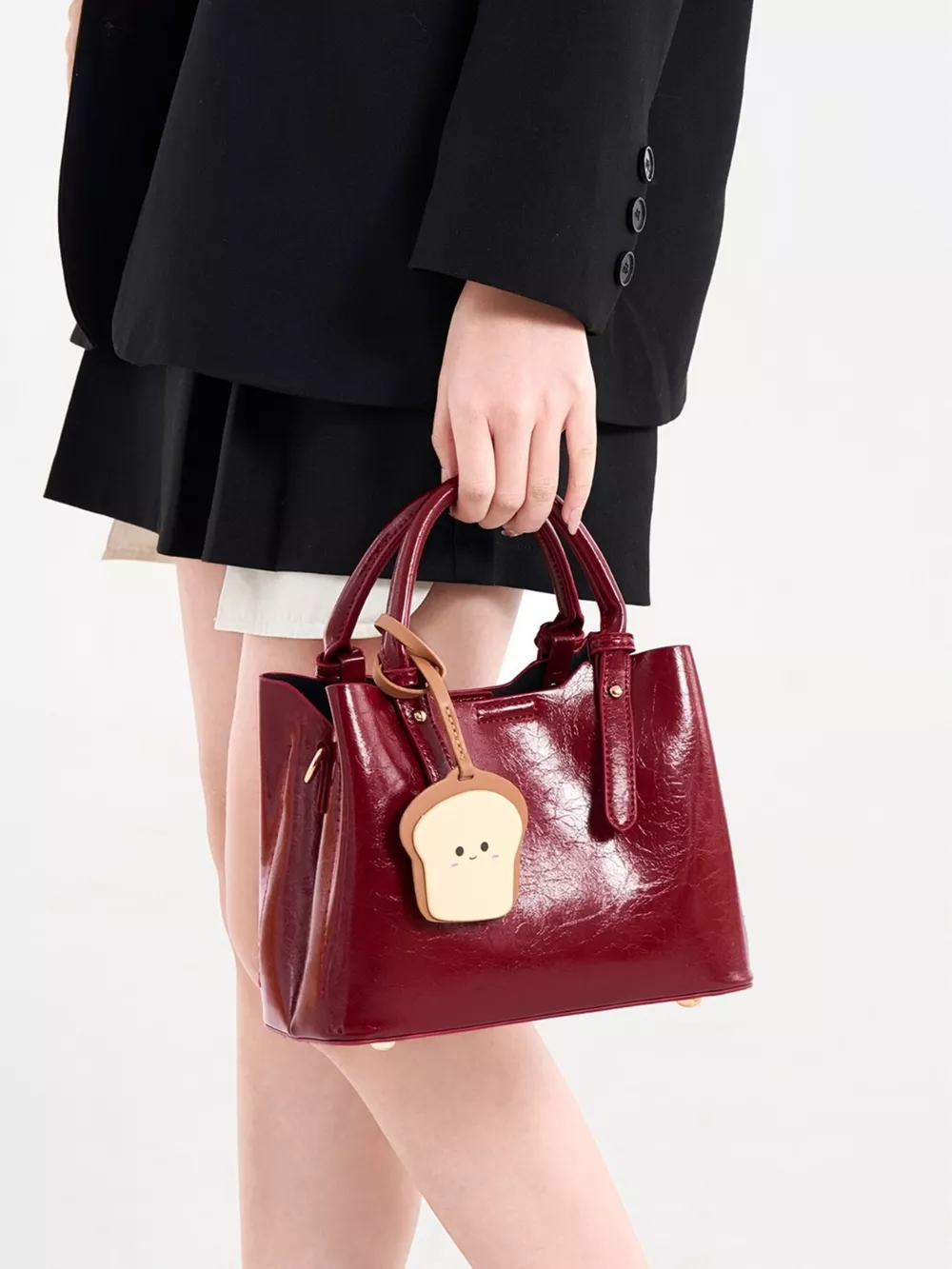Top Handle Texture Handbag, image 3