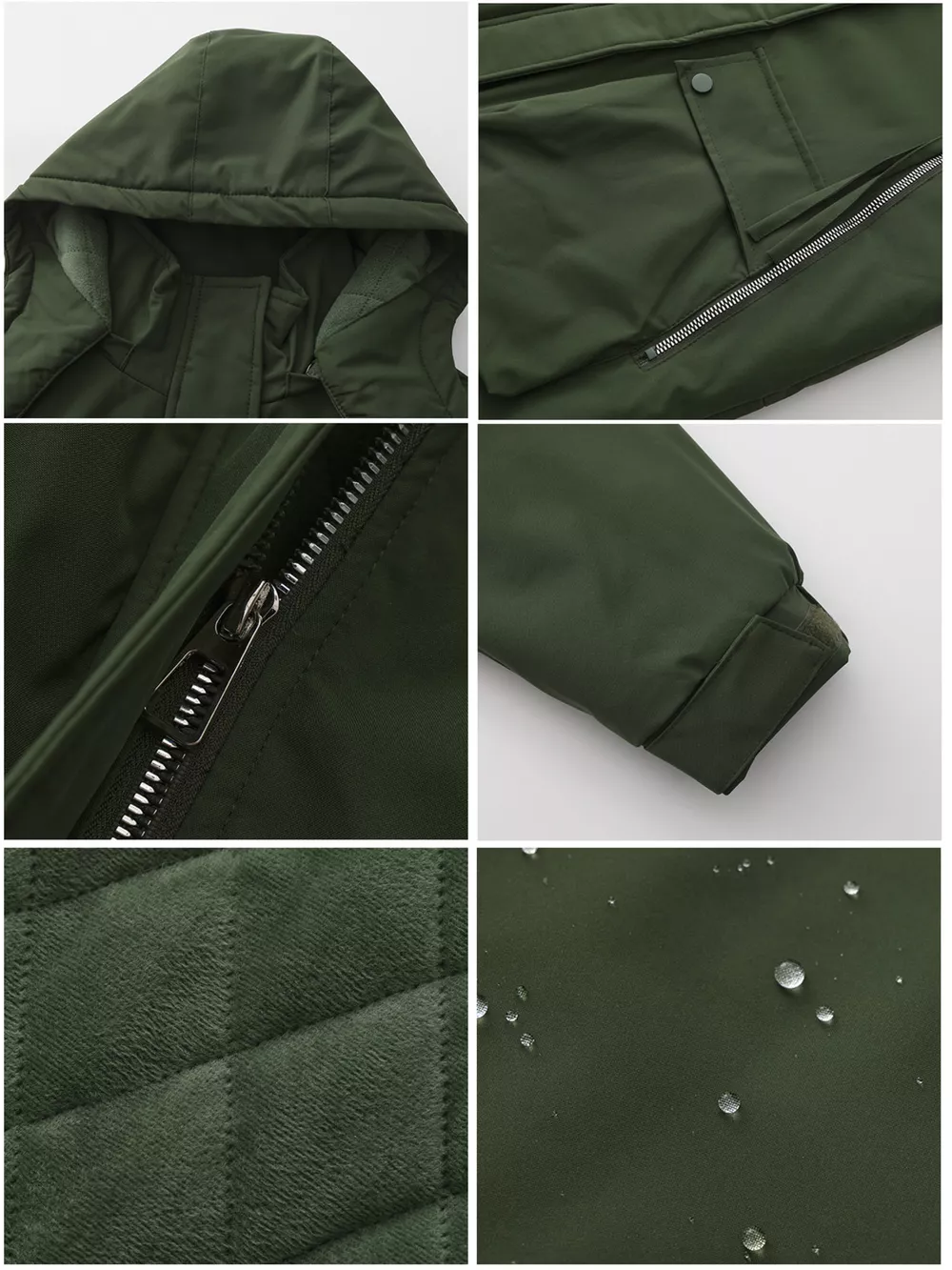 Full Size Zip Up Hooded Parka Outerwear Plus Size, image 9