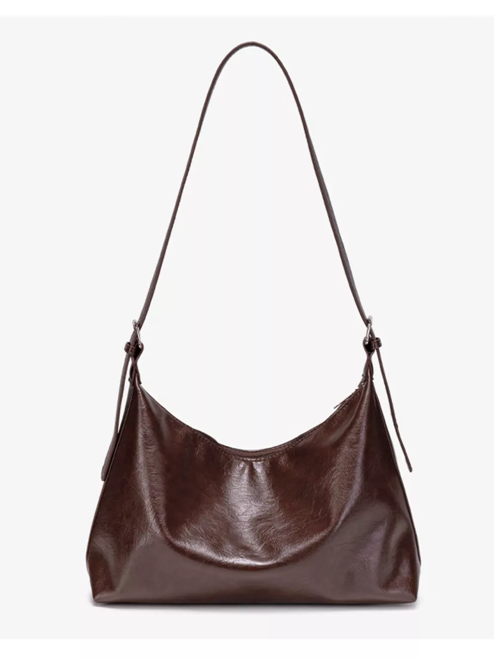 PU Leather Hobo Crossbody Bag with Adjustable Strap, image 5