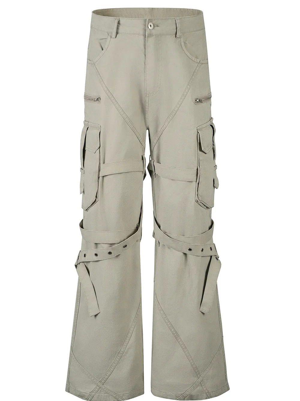 Men's Wide Leg Cargo Pants, image 6