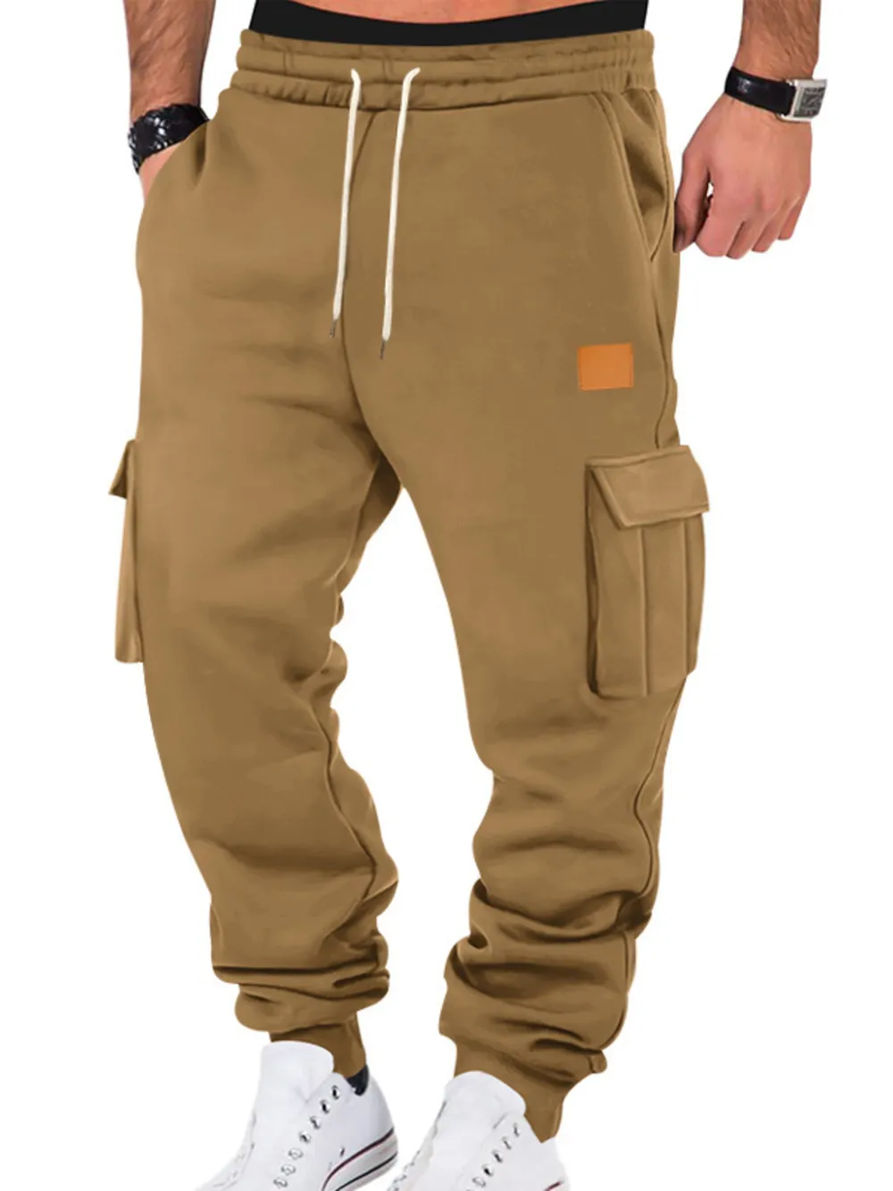 Men's Full Size Drawstring Cargo Jogger Pants Plus Size, image 2