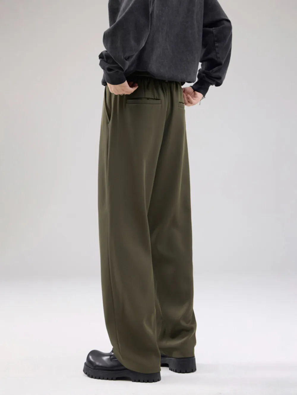 Men's Full Size Drawstring Wide Leg Pants with Pockets Plus Size, image 2