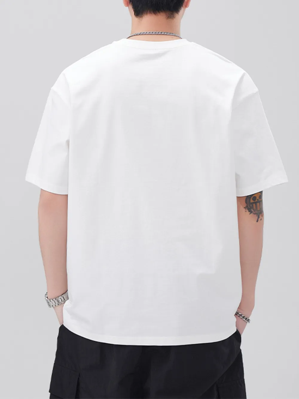 Men's Plus Size Round Neck Short Sleeve T-Shirt, image 2