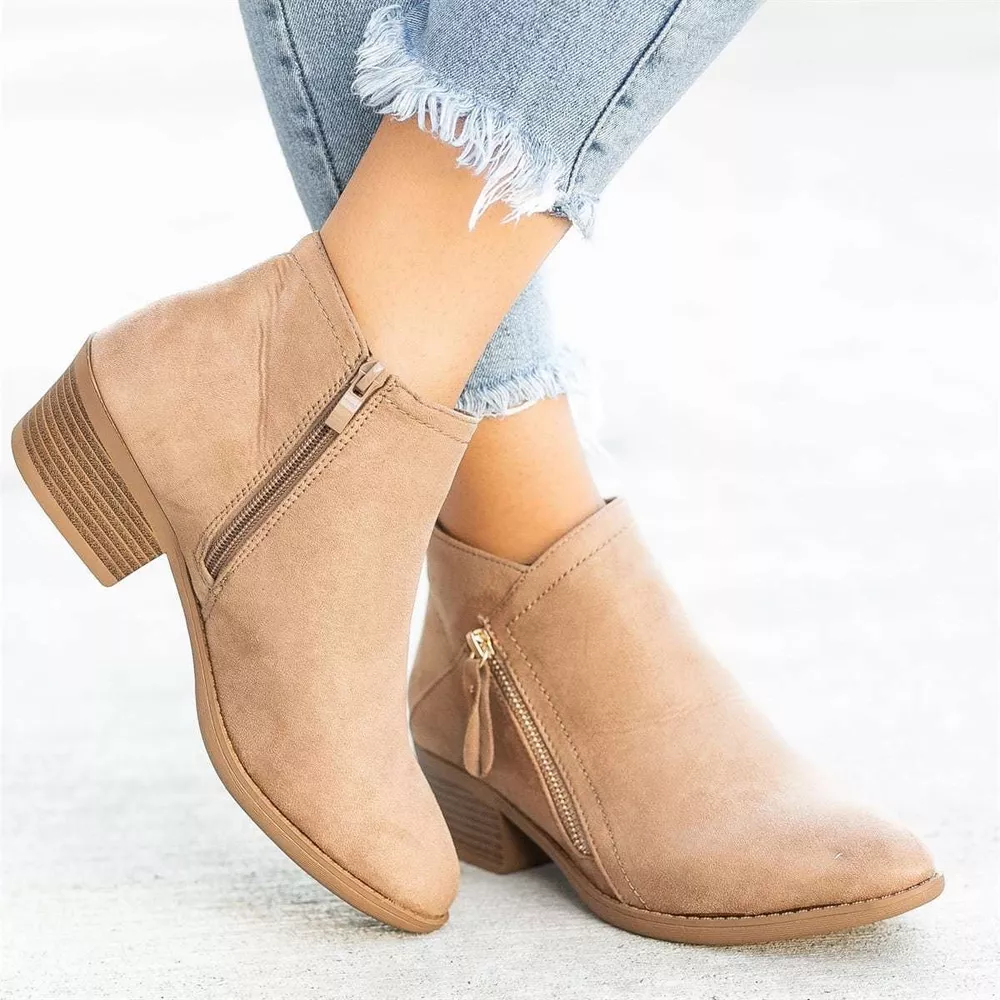 Point Toe Block Heel Boots, image 5