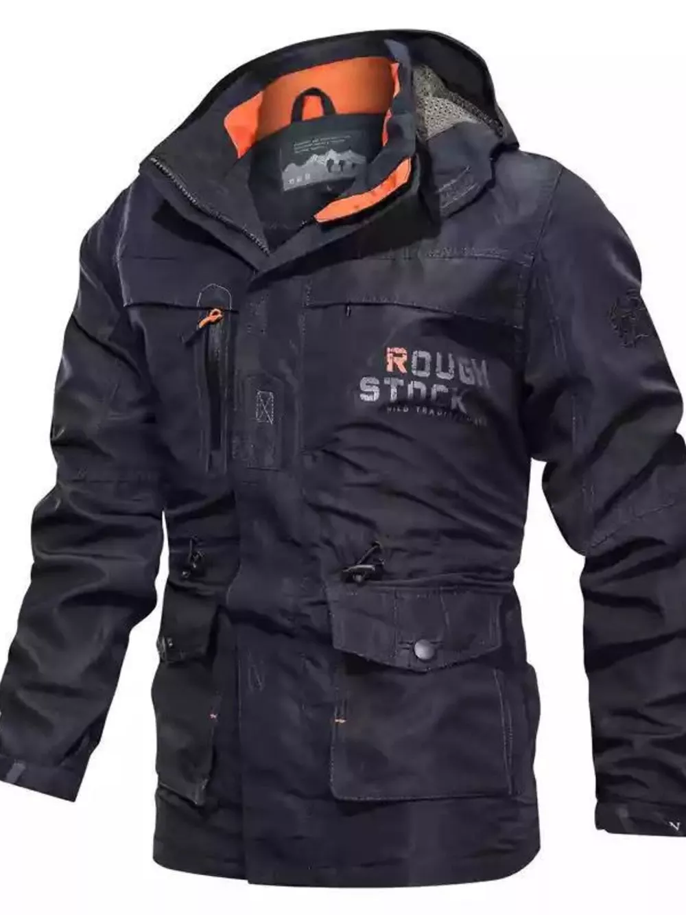 Men's Plus Size Zip Up Hooded Jacket, image 2