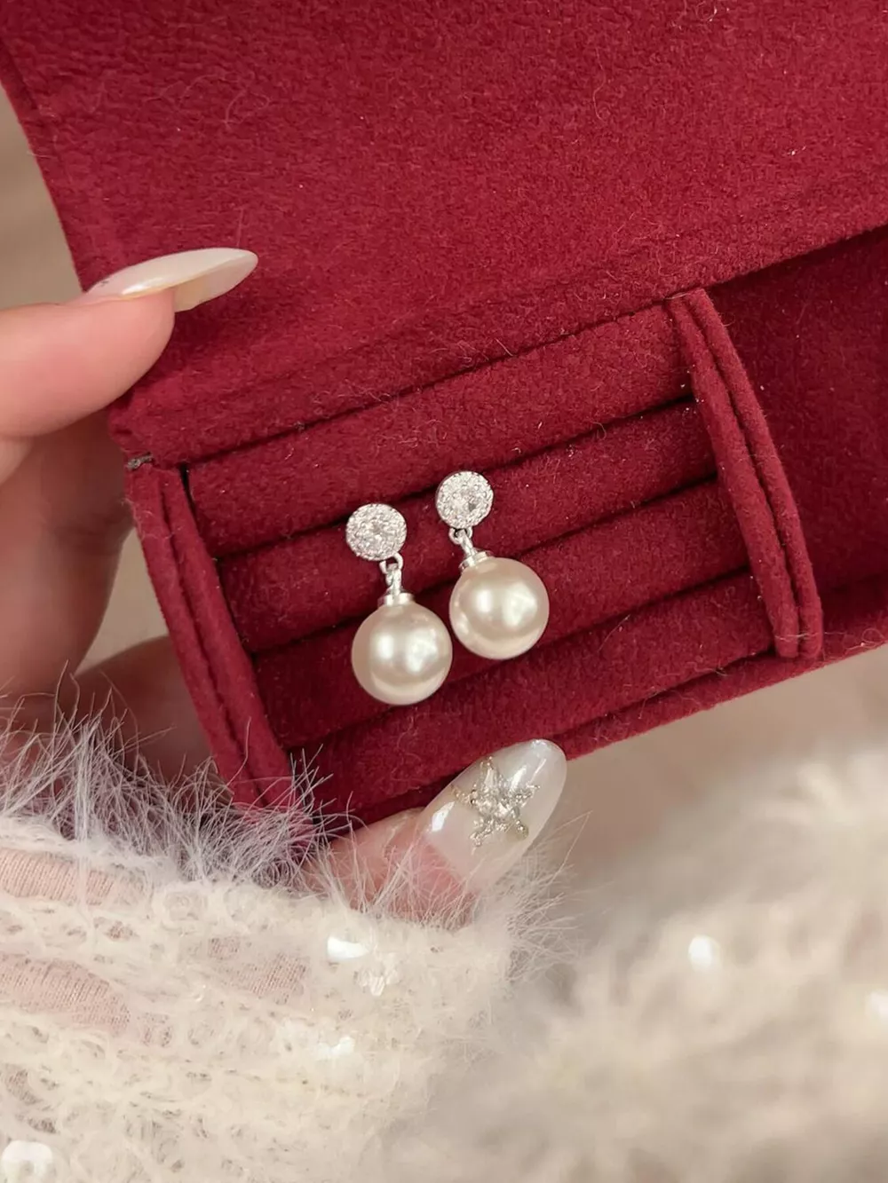 Pearl Drop Earrings, image 2