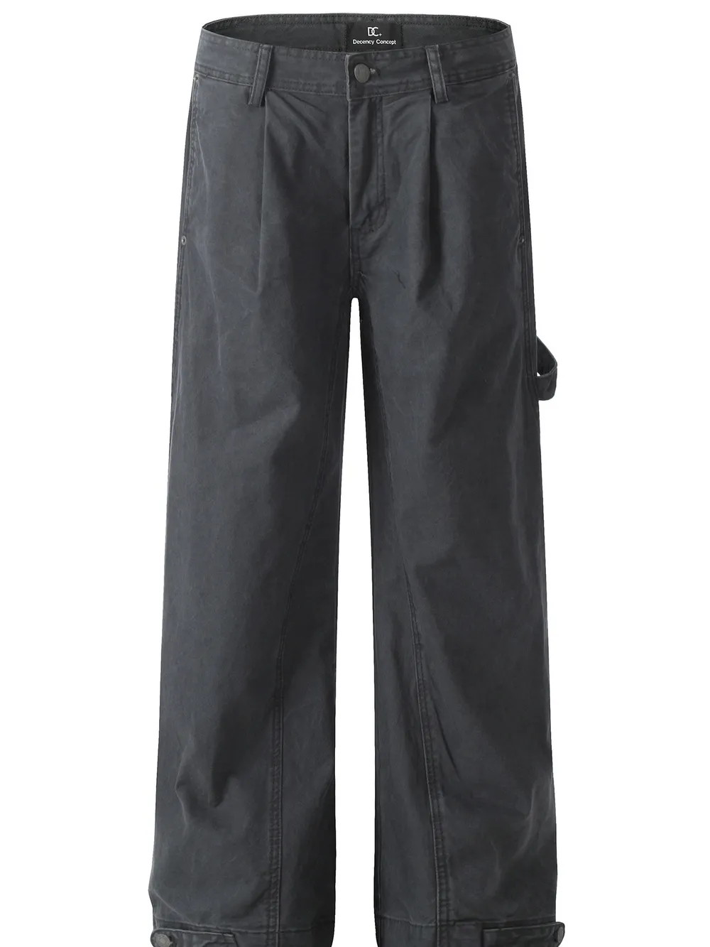 Men's Wide Leg Washed Jeans, image 2