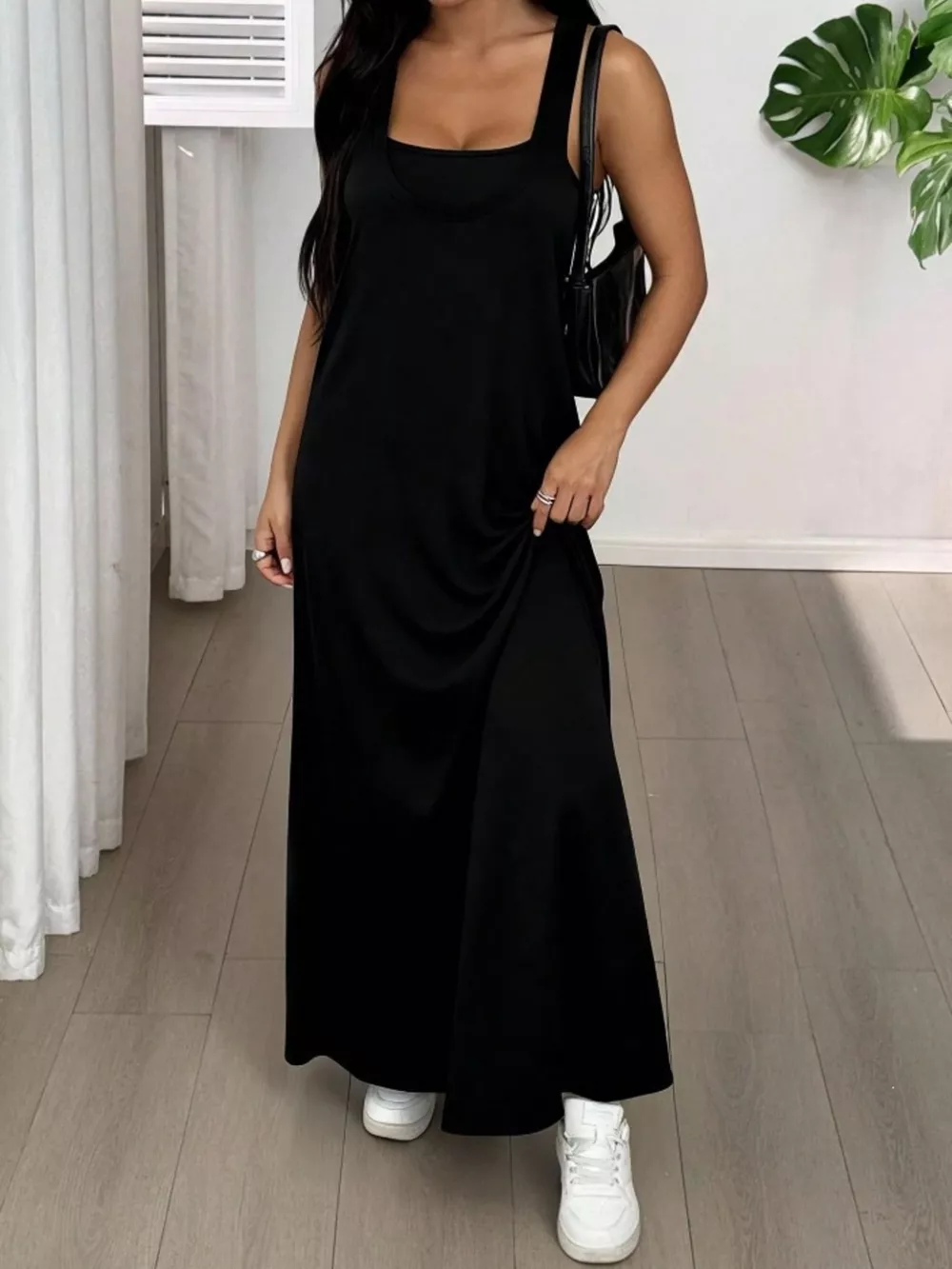Scoop Neck Cami and Maxi Dress Set, image 8