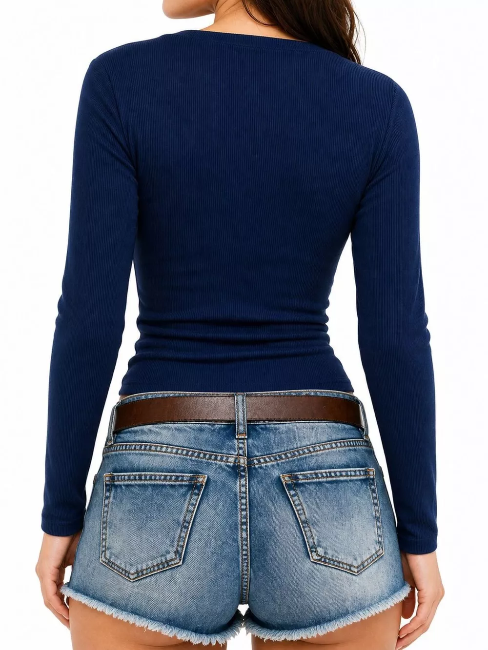 Lace Trim Slim Fit Long Sleeve T-Shirt, image 18