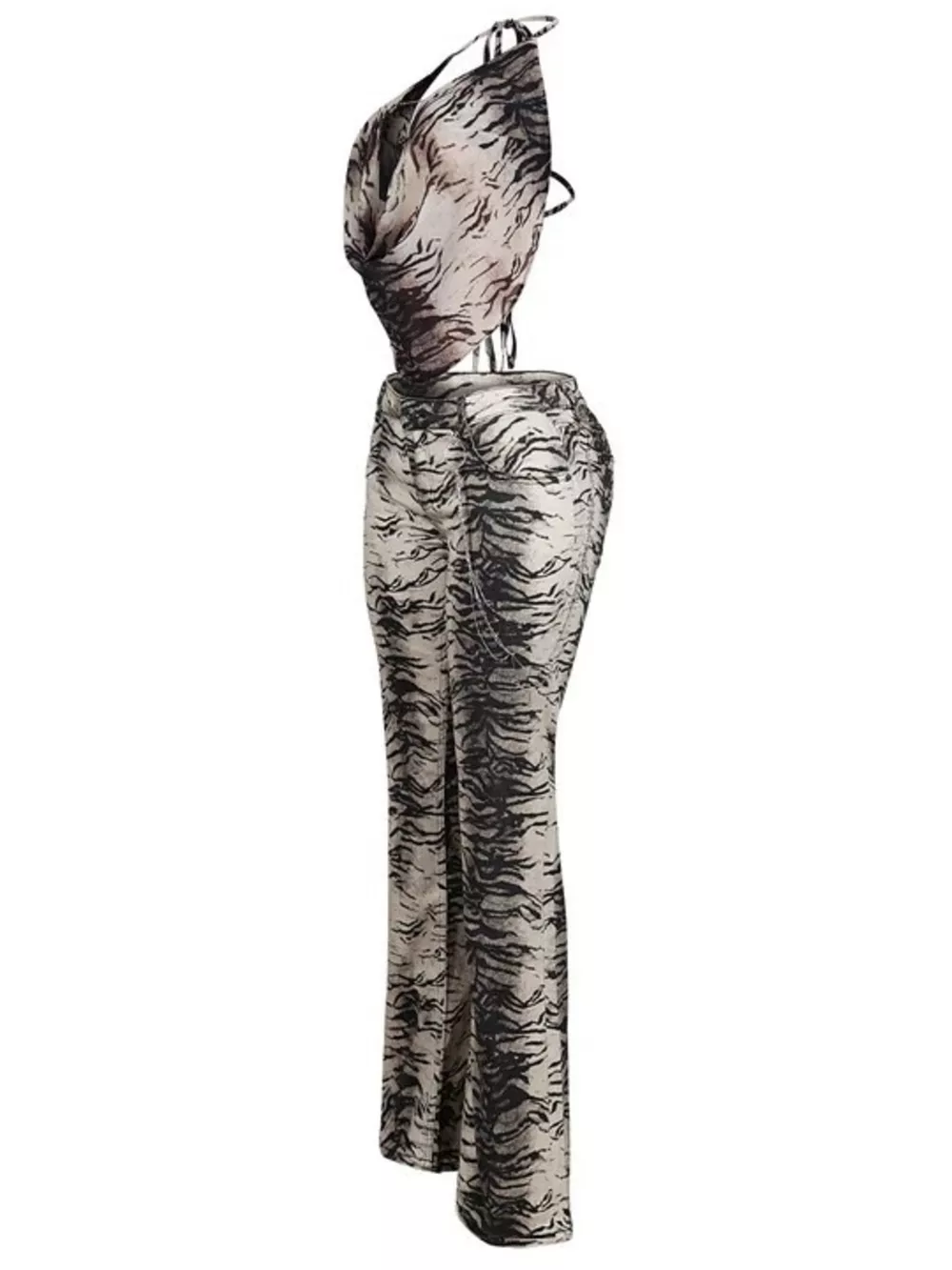 Animal Print Sleeveless Top and Pants Set, image 7