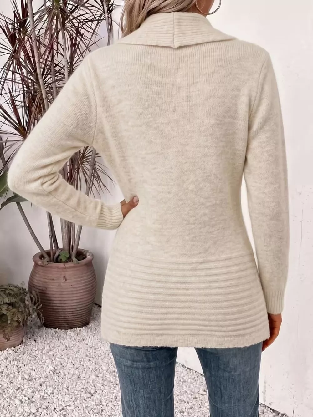 Full Size Open Front Long Sleeve Cardigan Plus Size, image 3