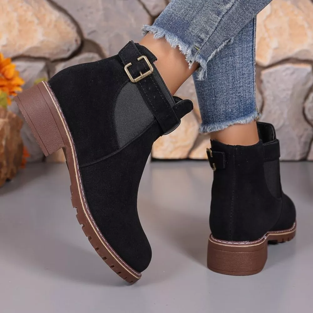 Round Toe Block Heels Boots, image 3