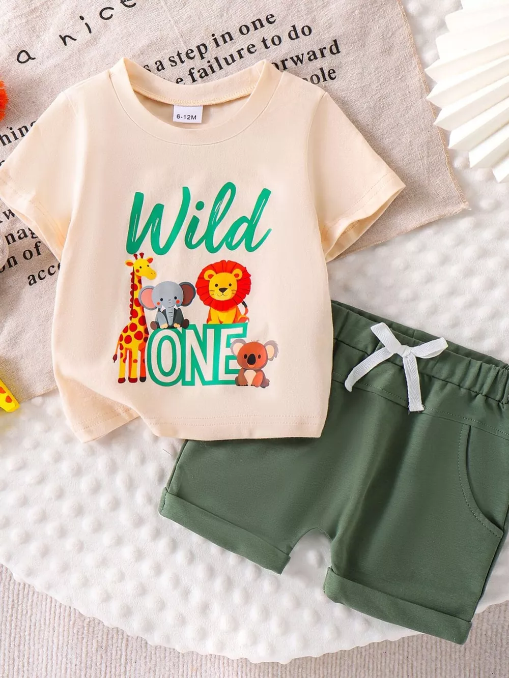 Children's Graphic Round Neck Tee and Shorts Set, image 2