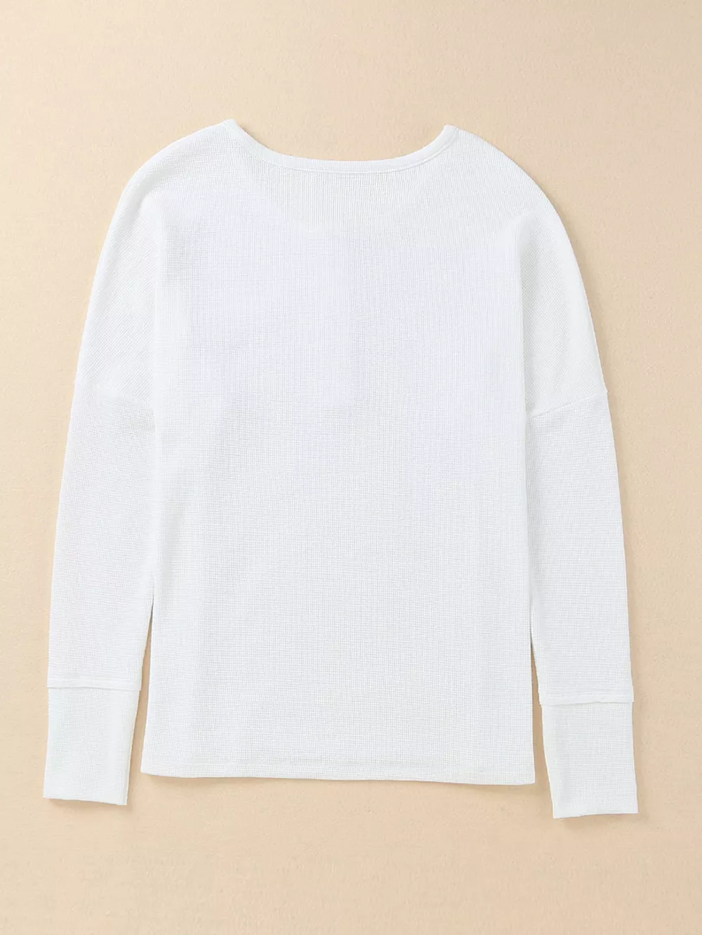 Waffle Knit Henley Top, image 11