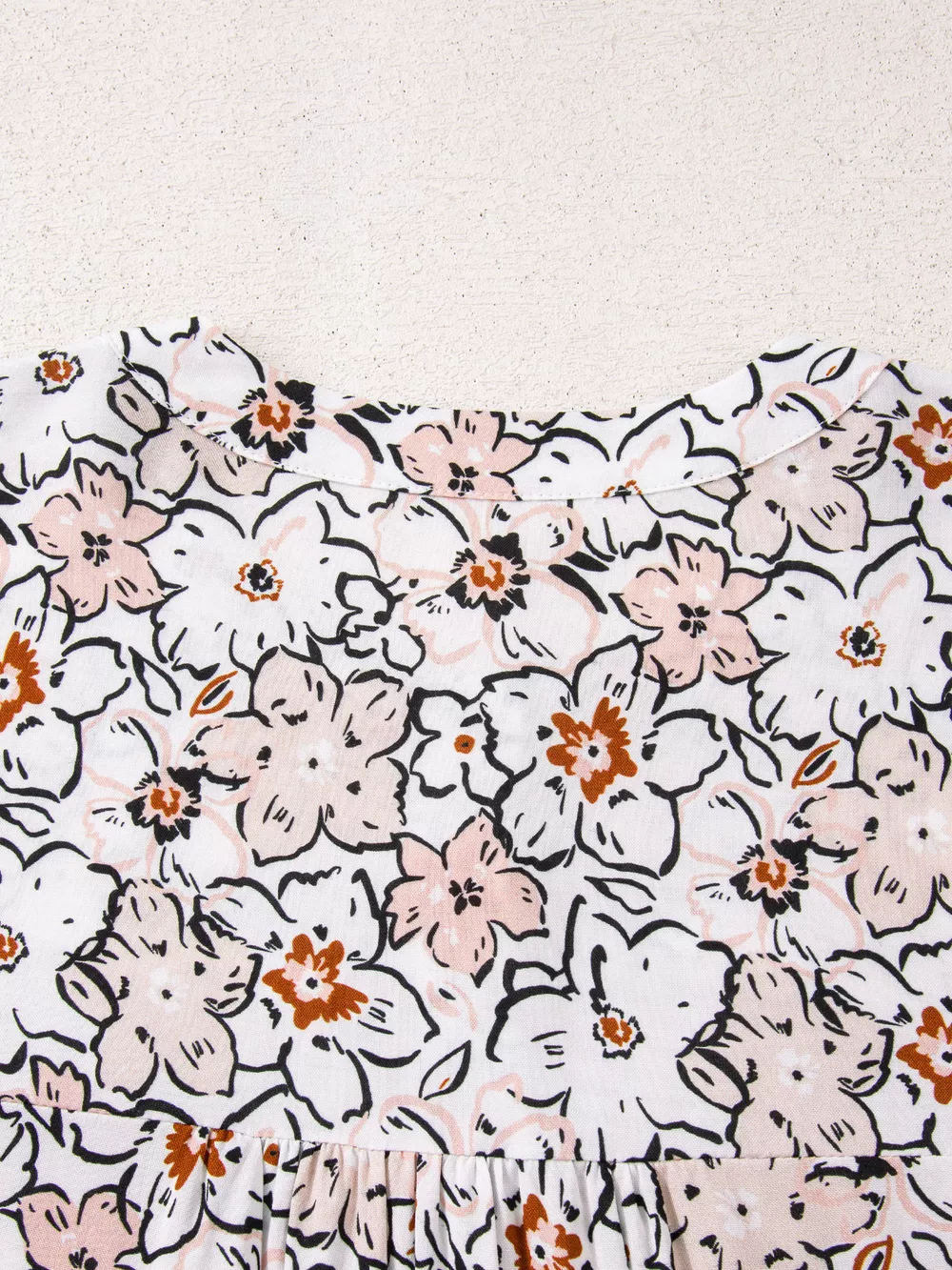 Floral Print Frilled Puff Sleeve Button Down Shirt, image 3