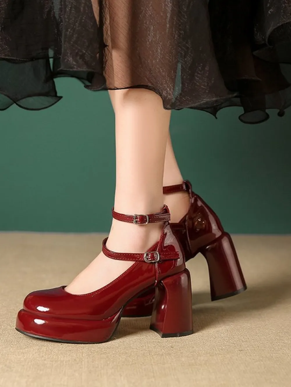 Patent Leather Mary Jane Platform Pumps, image 12