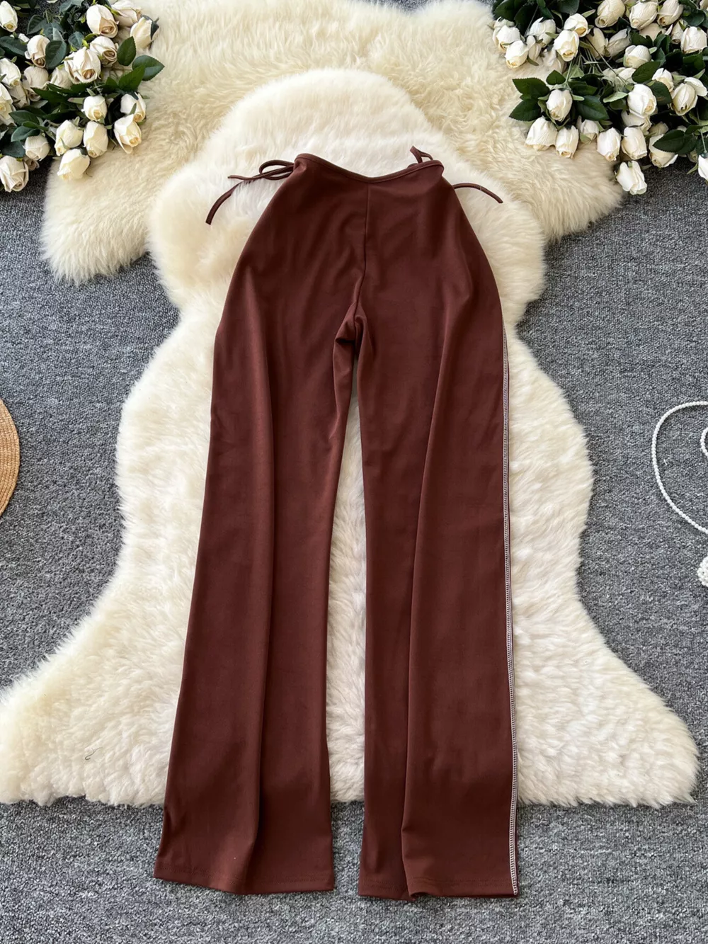 Tie-Waist Wide Leg Pants, image 2