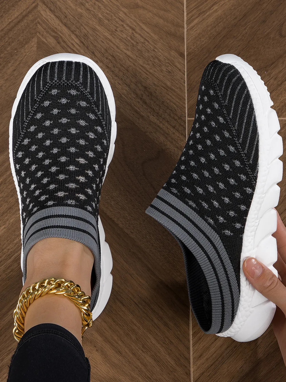 Breathable Mesh Slip-On Sneakers, image 2
