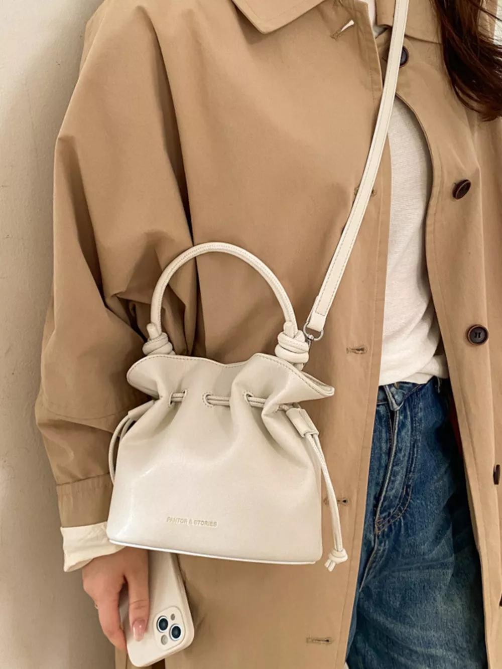 Drawstring Bucket Crossbody Bag, image 12