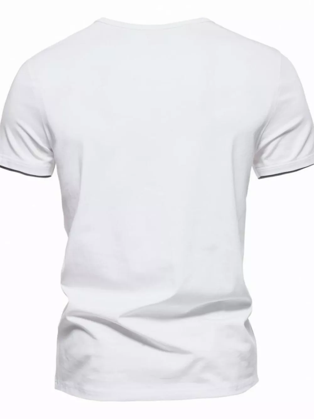 Men's Plus Size Slim Fit Notched Casual T-Shirt, image 4