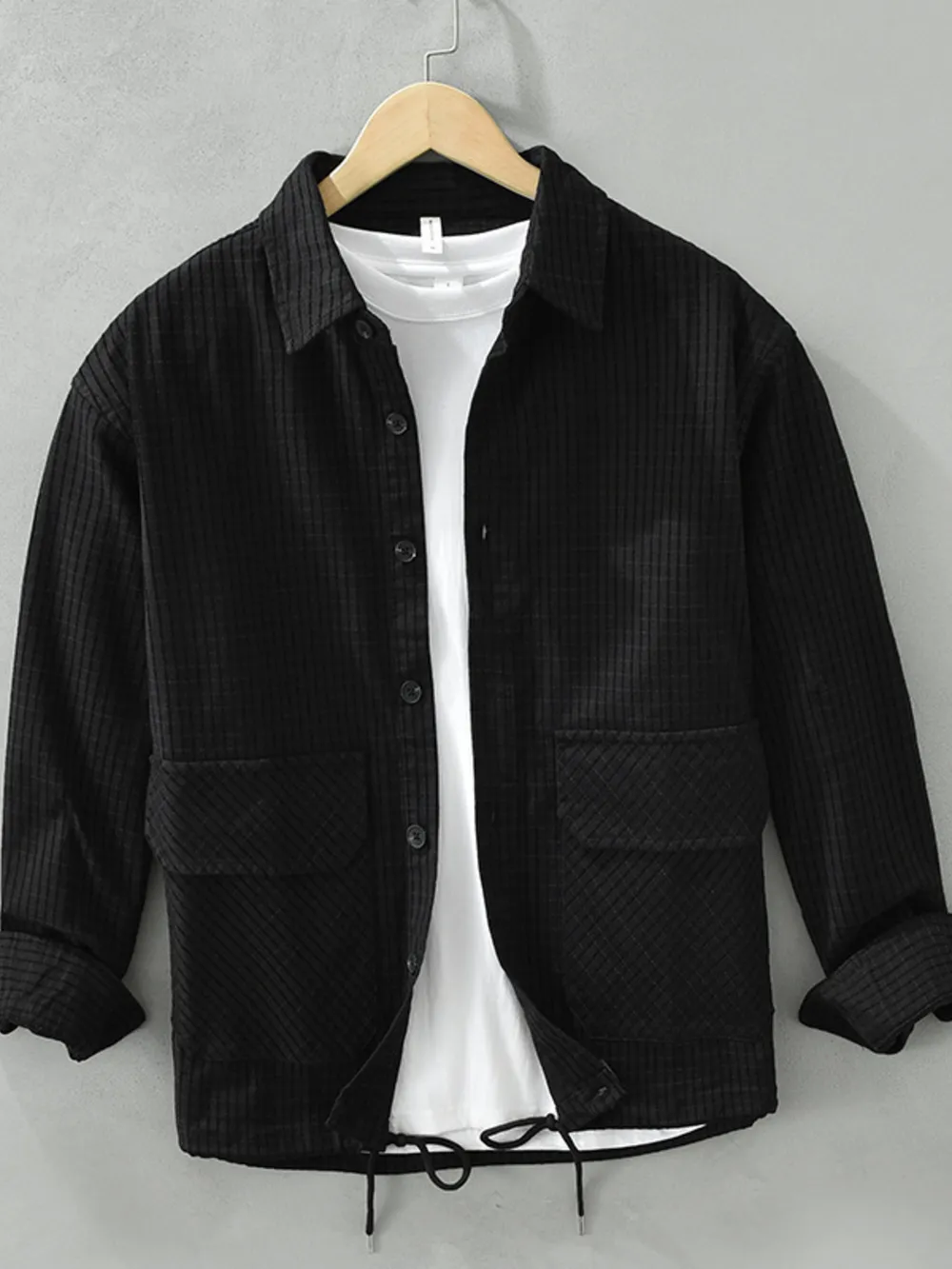 Men's Plus Size Button Up Long Sleeve Shirt