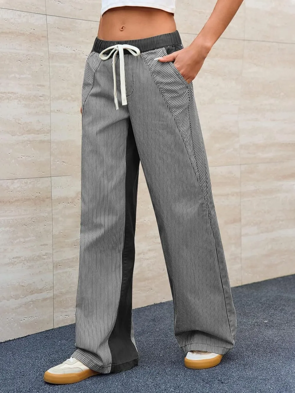 Striped Wide Leg Jeans, image 3