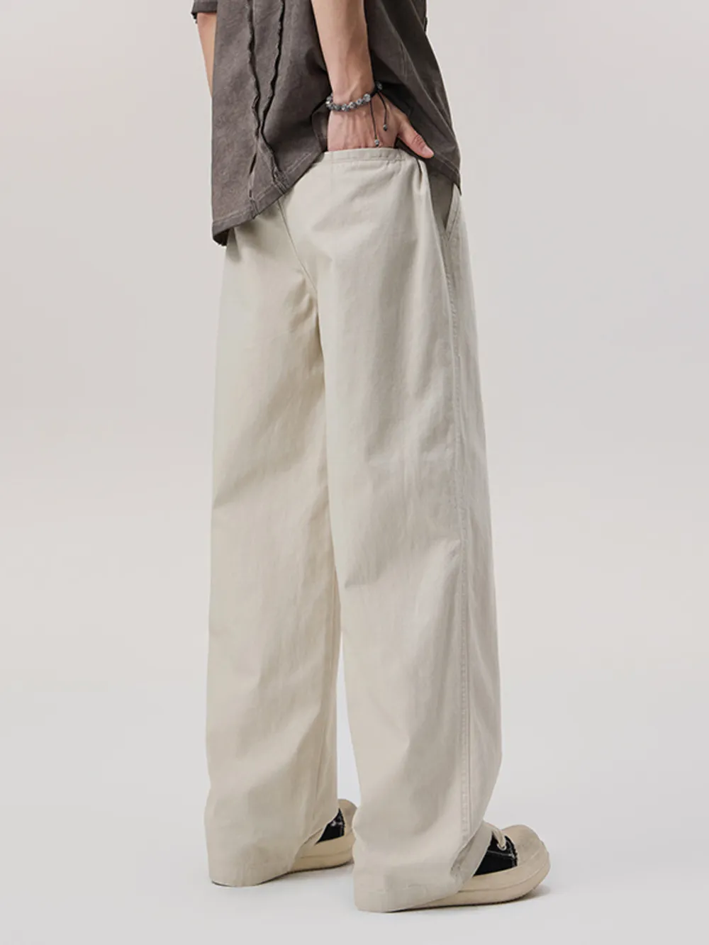 Men's Casual Wide-Leg Drawstring Pants, image 4