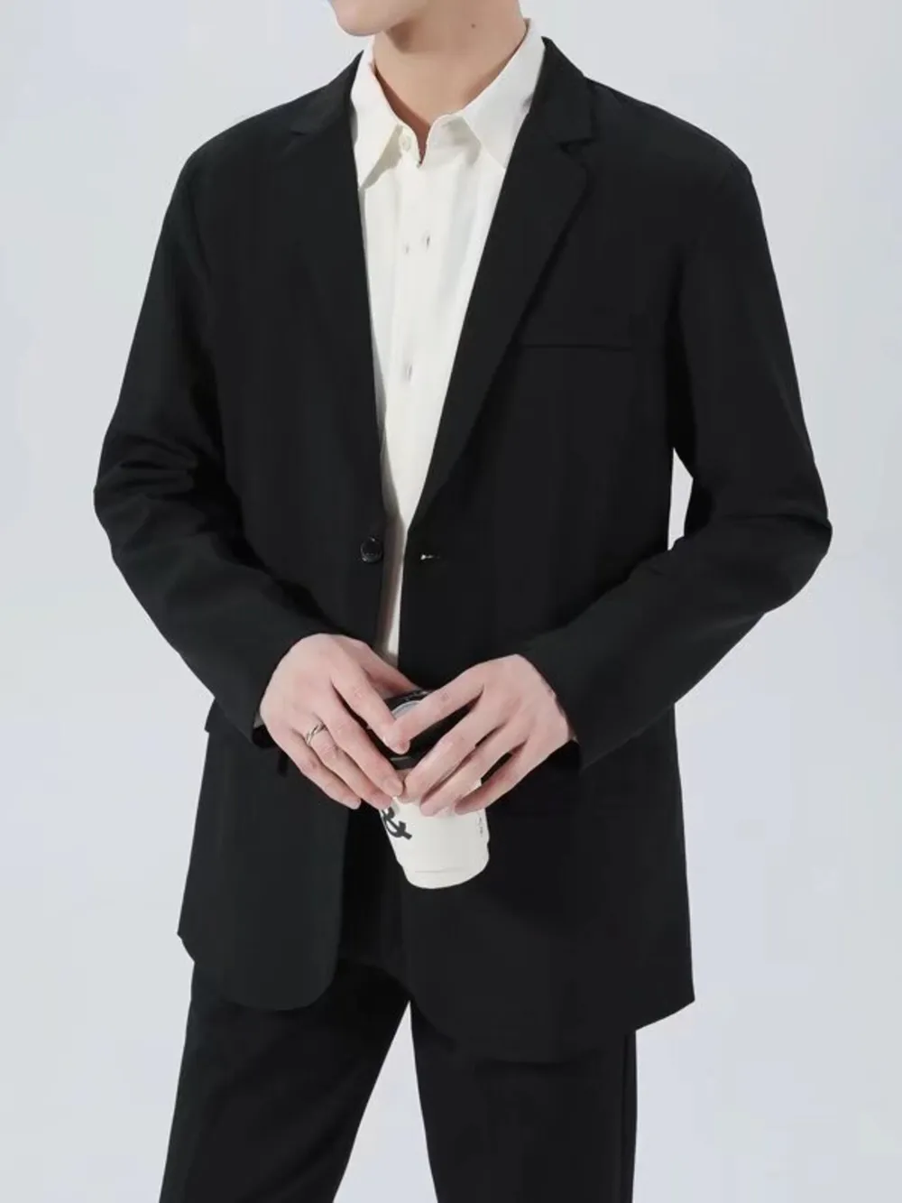 Men's Plus Size Classic Fit Two-Button Blazer, image 2