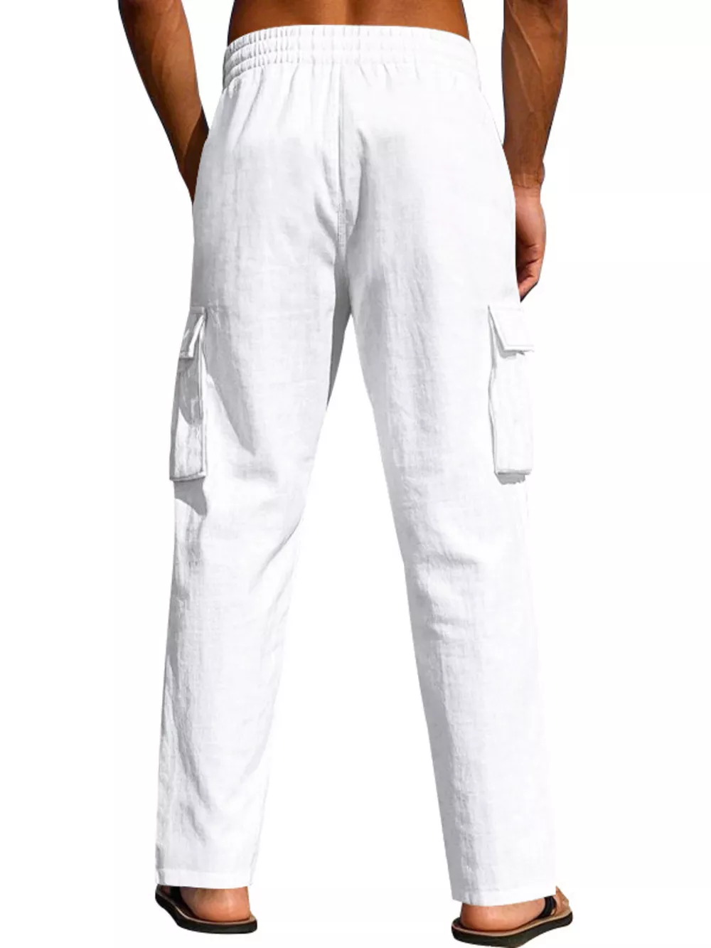 Men's Full Size Relaxed Fit Cargo Drawstring Pants Plus Size, image 4