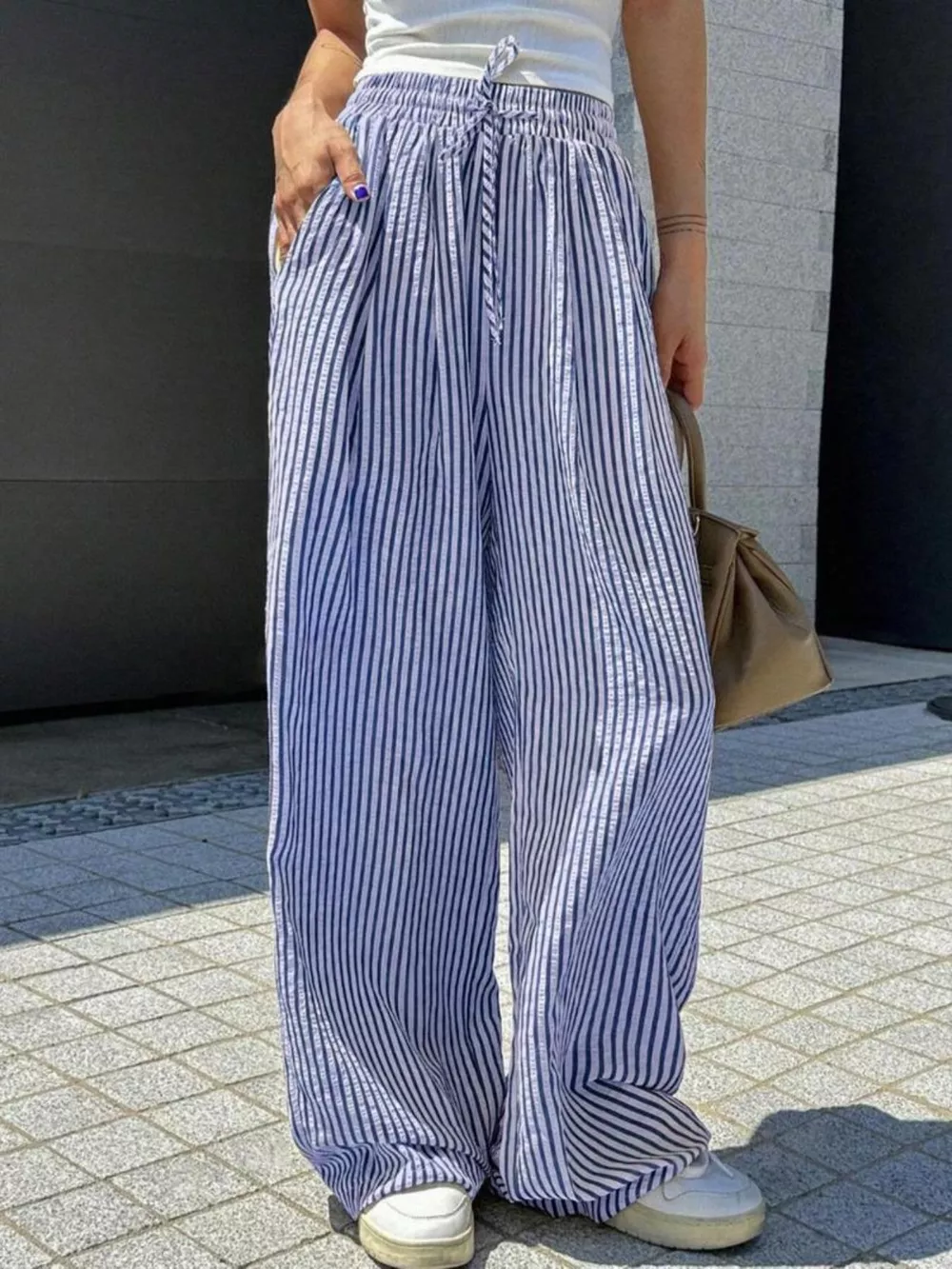 Striped Wide Leg Pants, image 3